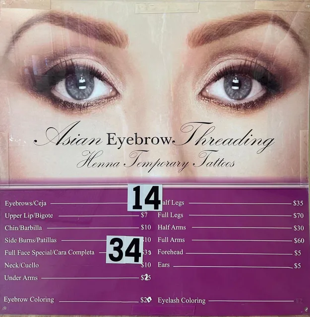 Asian Eyebrow Threading