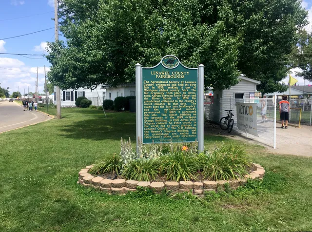 Lenawee County Fairgrounds - Michigan State Historic Site Marker