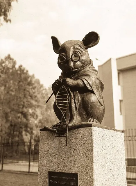 Pamyatnik Laboratornoy Myshi, Vyazhushchey Nit' Dnk