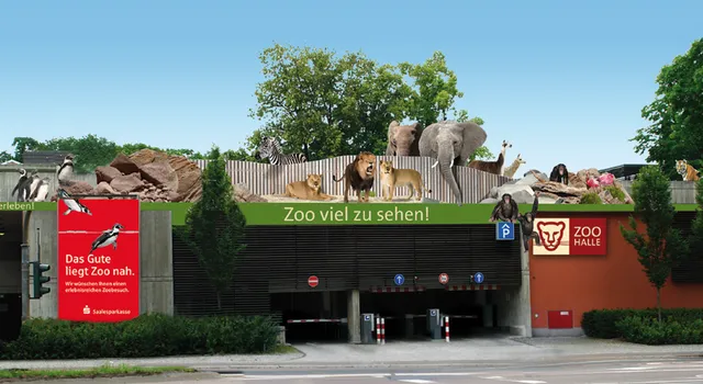 Haupteingang & Parkhaus Zoo Halle, Reilstraße 57