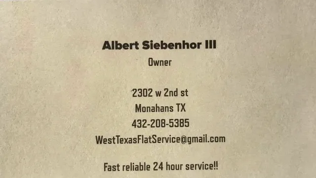 West Texas Flat Service LLC.