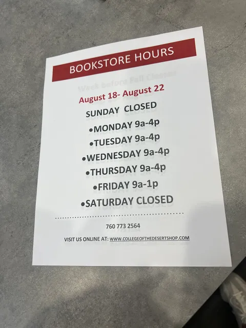College of the Desert Bookstore