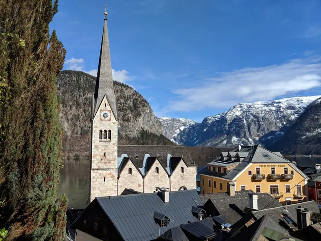 Hallstatt viewpoint & church.