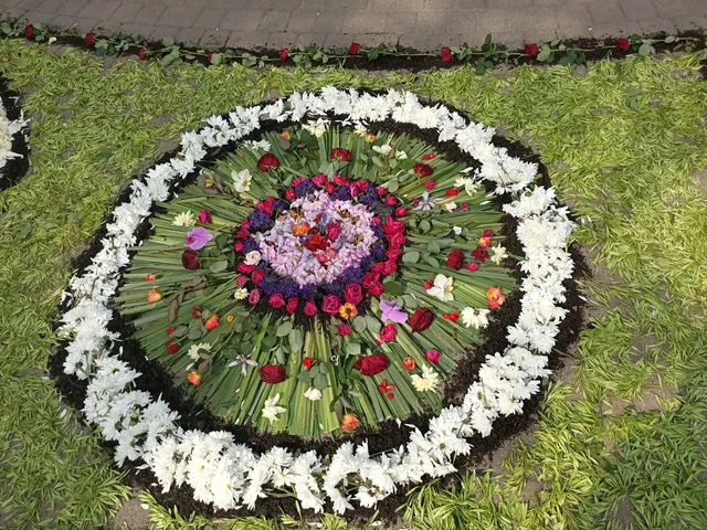 Spycimierz - kwietne dywany na Boże Ciało