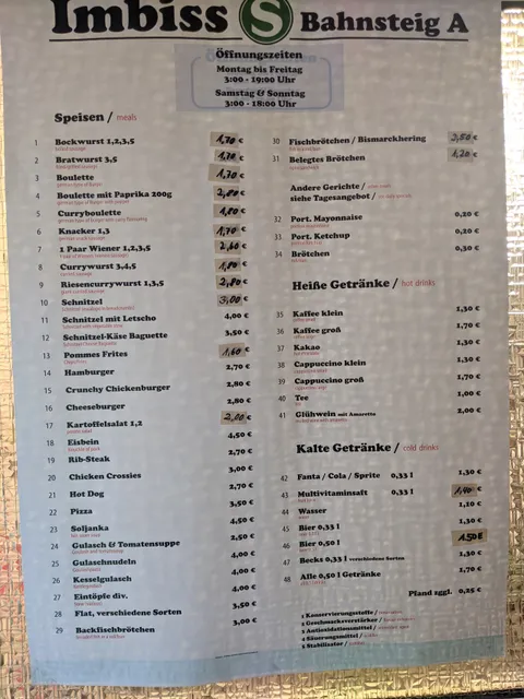 Imbiss S Bahnsteig A