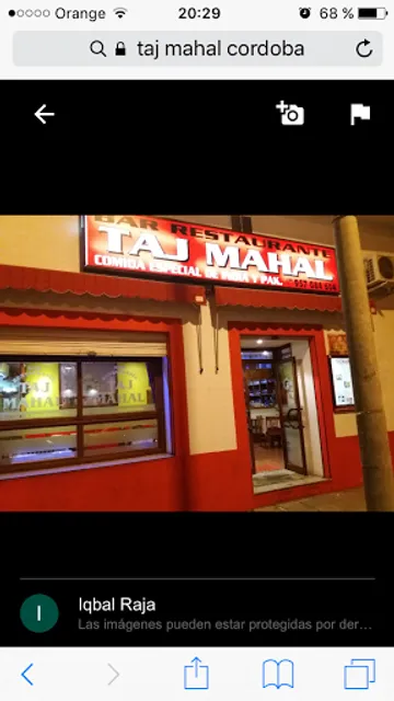 Taj Mahal indian restaurante cordoba