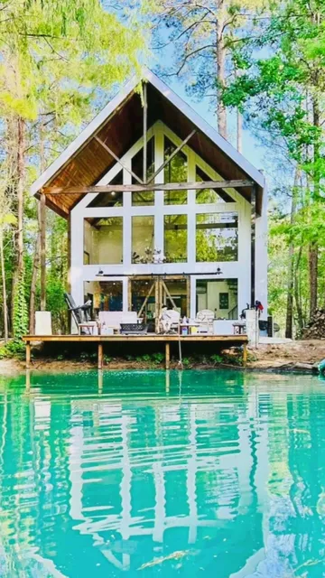Waterfront Lonestar Cabin in a Magical Forest!