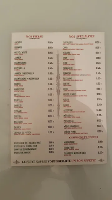 Au Petit Naples Pizza Au Feu De Bois
