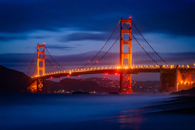 Golden Gate Bridge View at Baker Beach