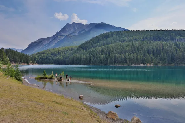 Banff Red Chair Two Jack Lake