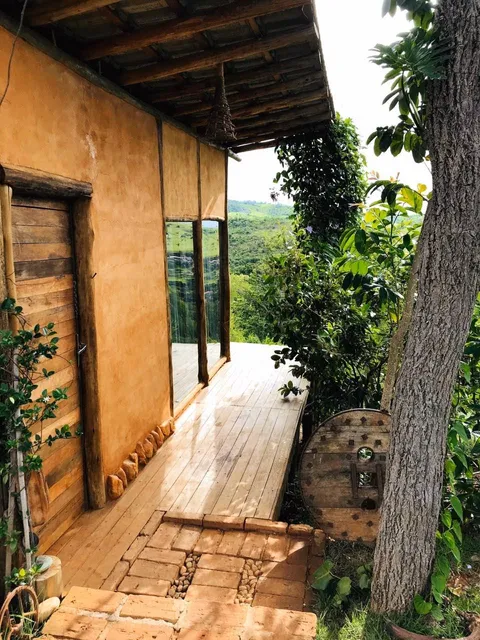 Sitío Ares da Piloa,chalé de permacultura.