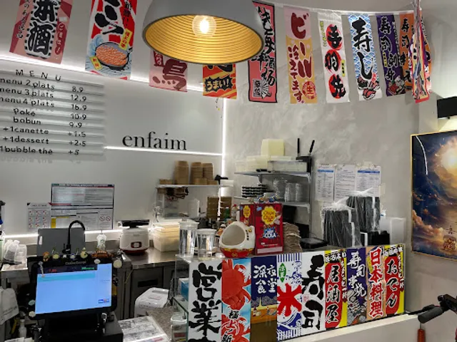 Enfaim sushi poke bubble tea