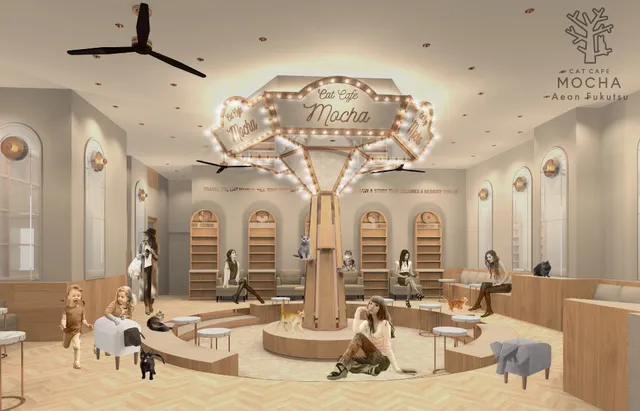 cat cafe MOCHA AEON MALL Fukutsu Store
