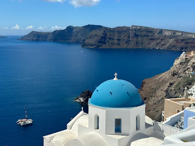 Beautiful Blue Domed Church of Oia