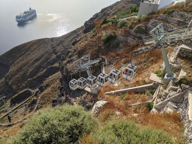 Cable car of Santorini