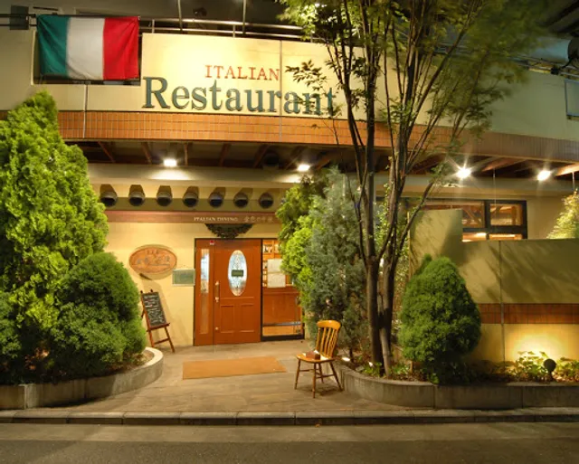 Italian dining golden afternoon