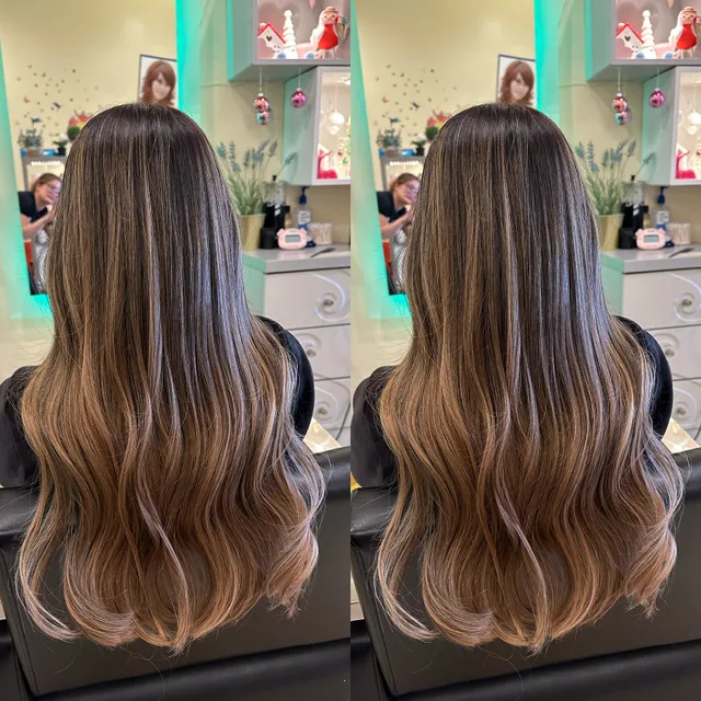 Blue design hair salon