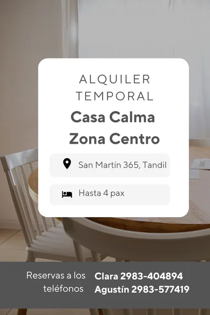 Casa Calma Alquiler Temporario Tandil Zona Centro