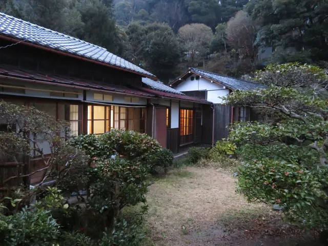 Traditional Japanese House Near Sea