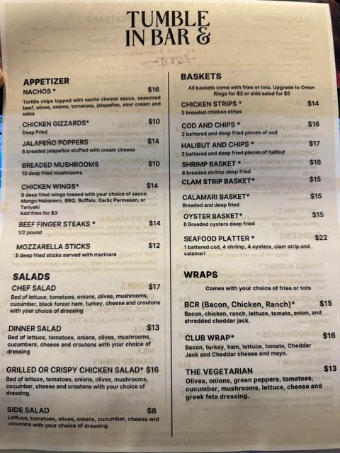 The Tumble In Bar & Stumble Out Grill