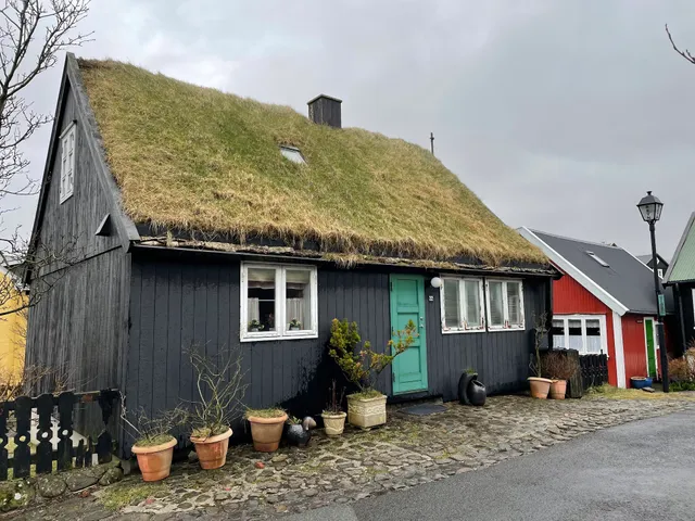 Old Faroese parliament buildings. Tinganes.