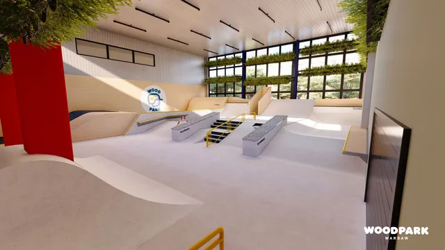 całoroczny kryty skatepark Woodpark