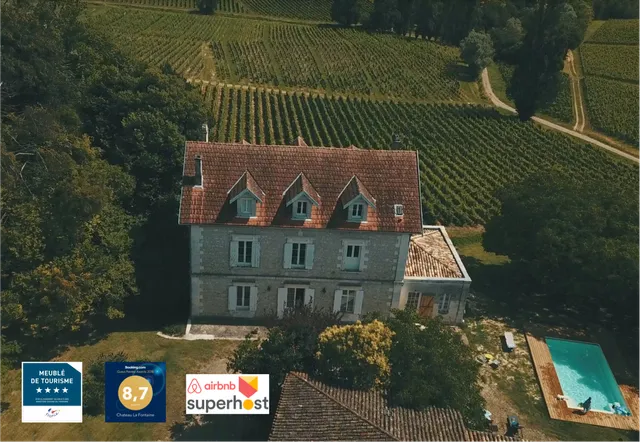 Château La Fontaine, Fronsac. Gîtes-Séminaires-Retraites-Chambres D'hôtes
