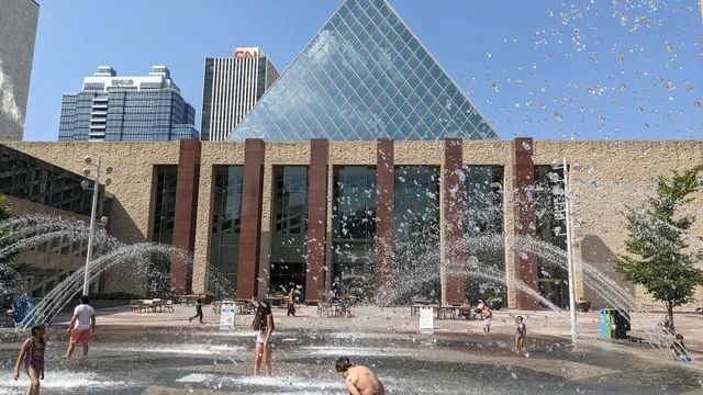 Edmonton City Hall Water Fountain