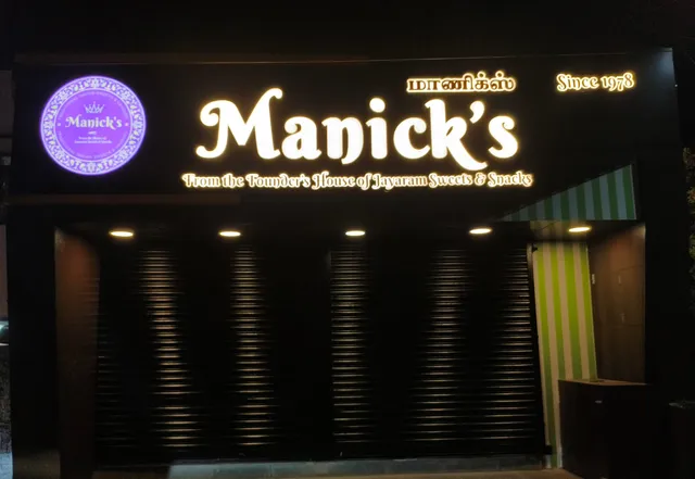 Manick's - From the Founders House of Jayaram Sweets & Snacks