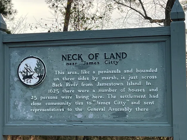 Neck of Land Historical Marker