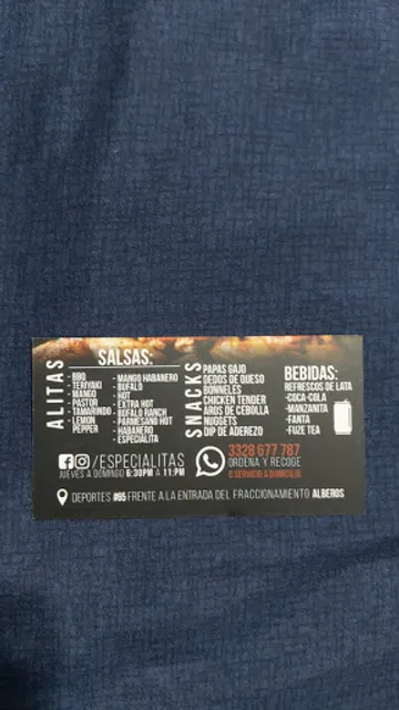 Alitas & sancks! EspeciALITAS