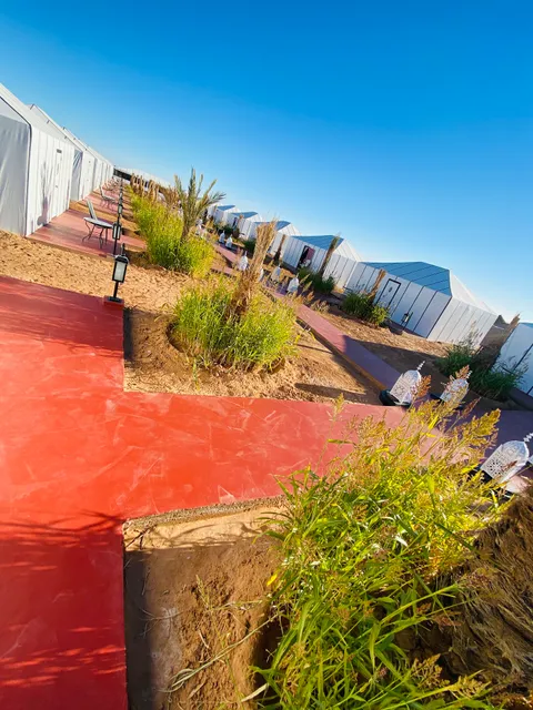 Relaxing desert camp