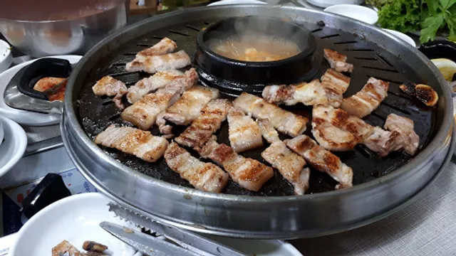 야채와생오리생삼겹