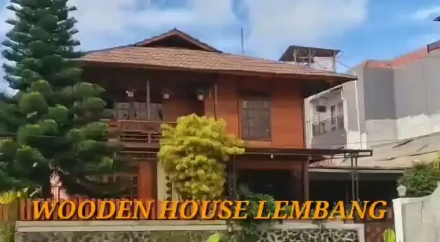 villa kayu wooden house 4 kamar