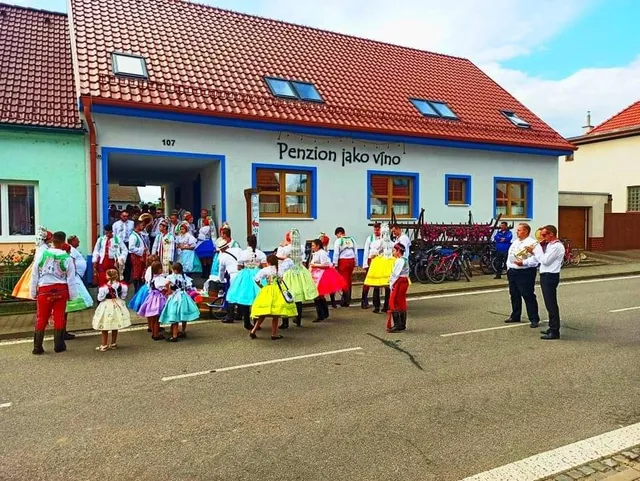Penzion jako víno & Dvorek jako víno