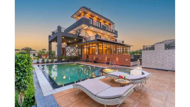 StayVista at Shivoham Farms - Sohna | Premium Villa with Swimming Pool