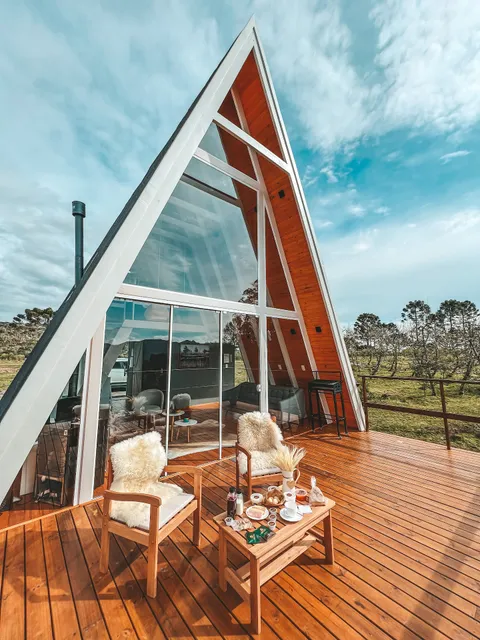 Cabana Casa Di Legno Urubici | Serra Catarinense | Cabana A Frame| Home SPA com ofurô