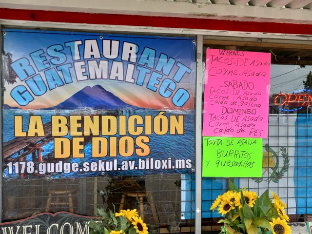 Restaurante.Guatemalteco.la bendición de Dios
