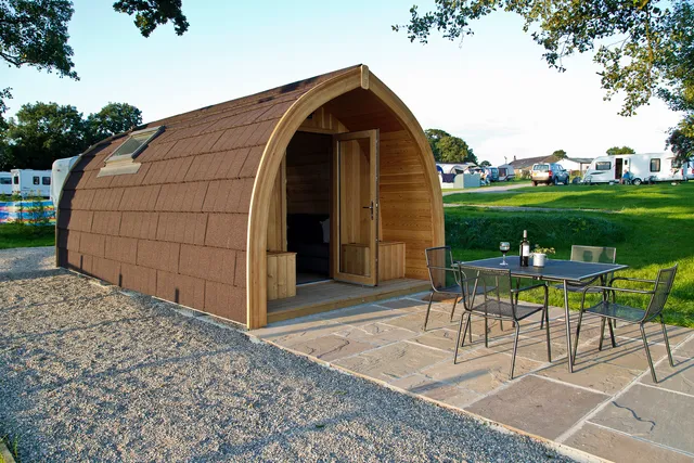 Calder Farm. Camping pod, tents and caravans