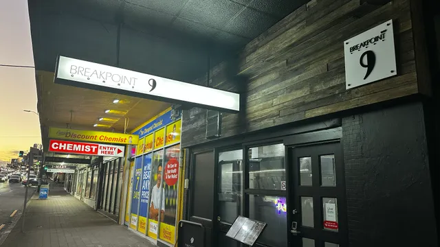 Breakpoint cafe (Parking available on Graf ave)