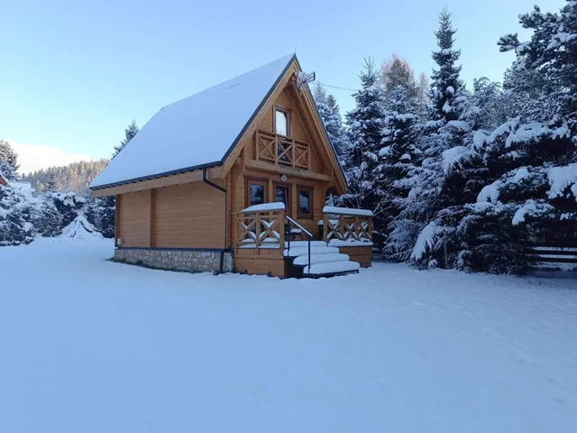 DOMKI JANOSIK - całoroczne domki drewniane na ogrodzonych dużych działkach w Łopusznej w Gorcach, przyjmujemy psy bezpłatnie