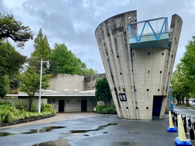 Blue spiral staircase