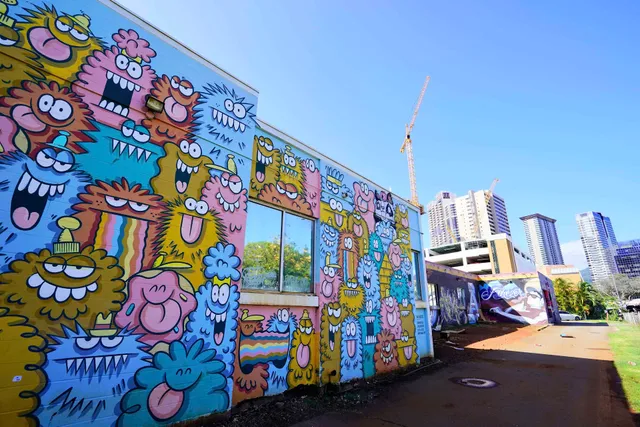 アロハモンスターの壁画