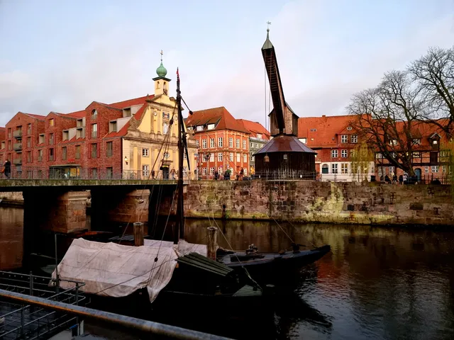 Old crane in the Lüneburg harbor