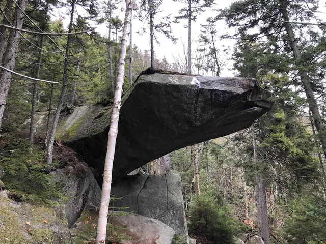 Appalachian Trail Piazza Rock Trail Head at Main St, ME Rt 4