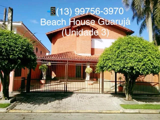 CASAS DE PRAIA GUARUJA - BEACH HOUSE COM PISCINA ( Unidade 3) 90 metros do Mar