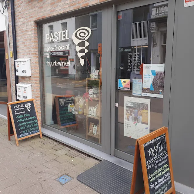Pastel proef-lokaal & buurt-winkel