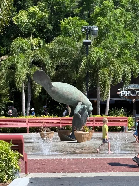 Manatee Statue Splash Pad
