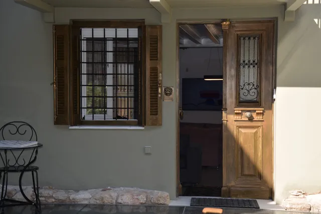 At the Acropolis' fence.