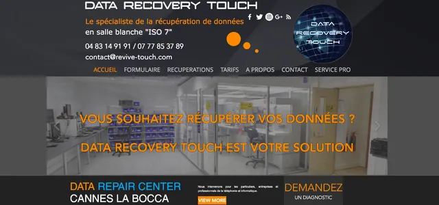 Revive Touch borne Free mobile La Bocca Centre de récupération de données